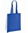 BR051 Brand Lab Organic Cotton Long Handle Shopper Royal Blue colour image